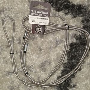 Titanium Extra-Long Charger | IPhone | 10 Feet